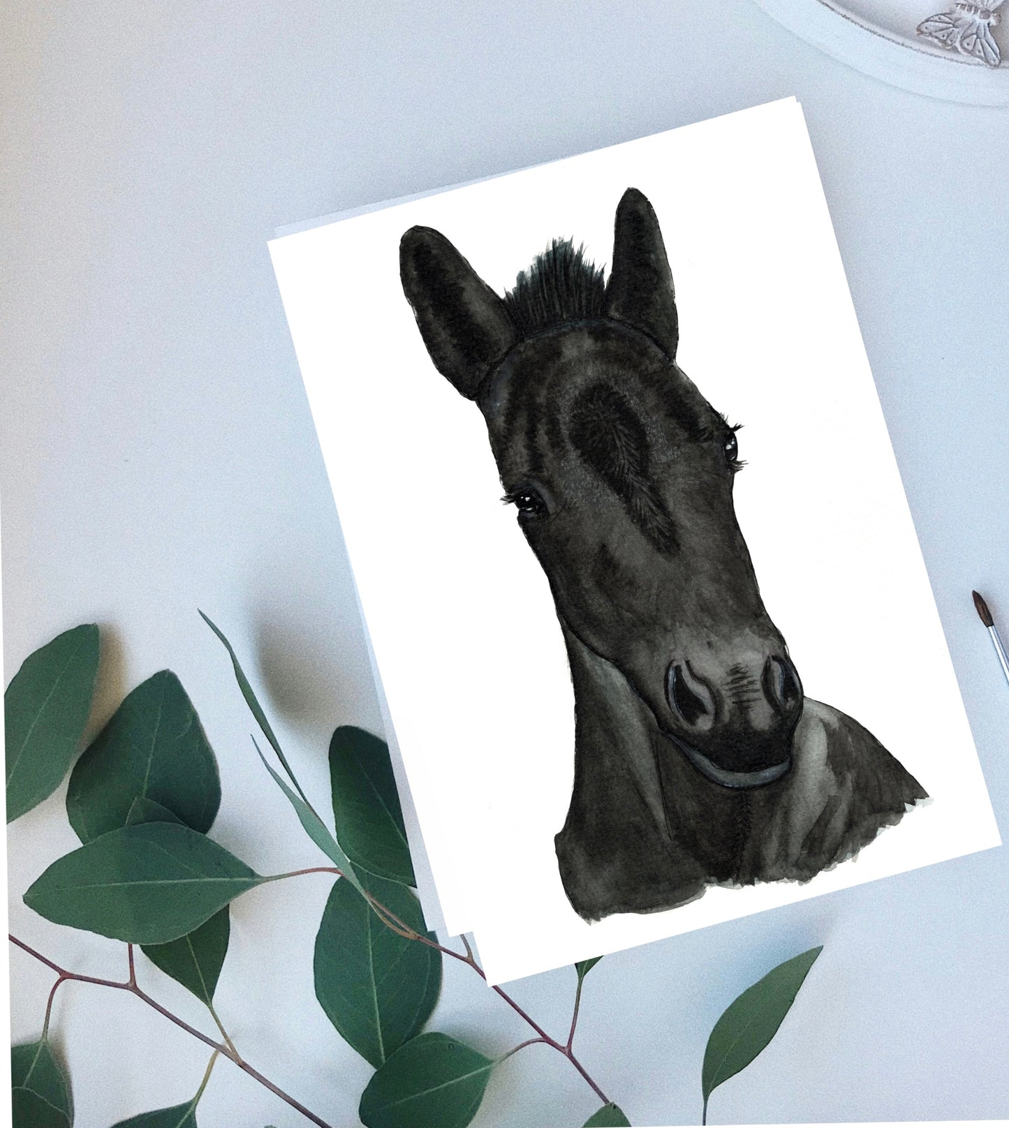 Black beauty greeting cards