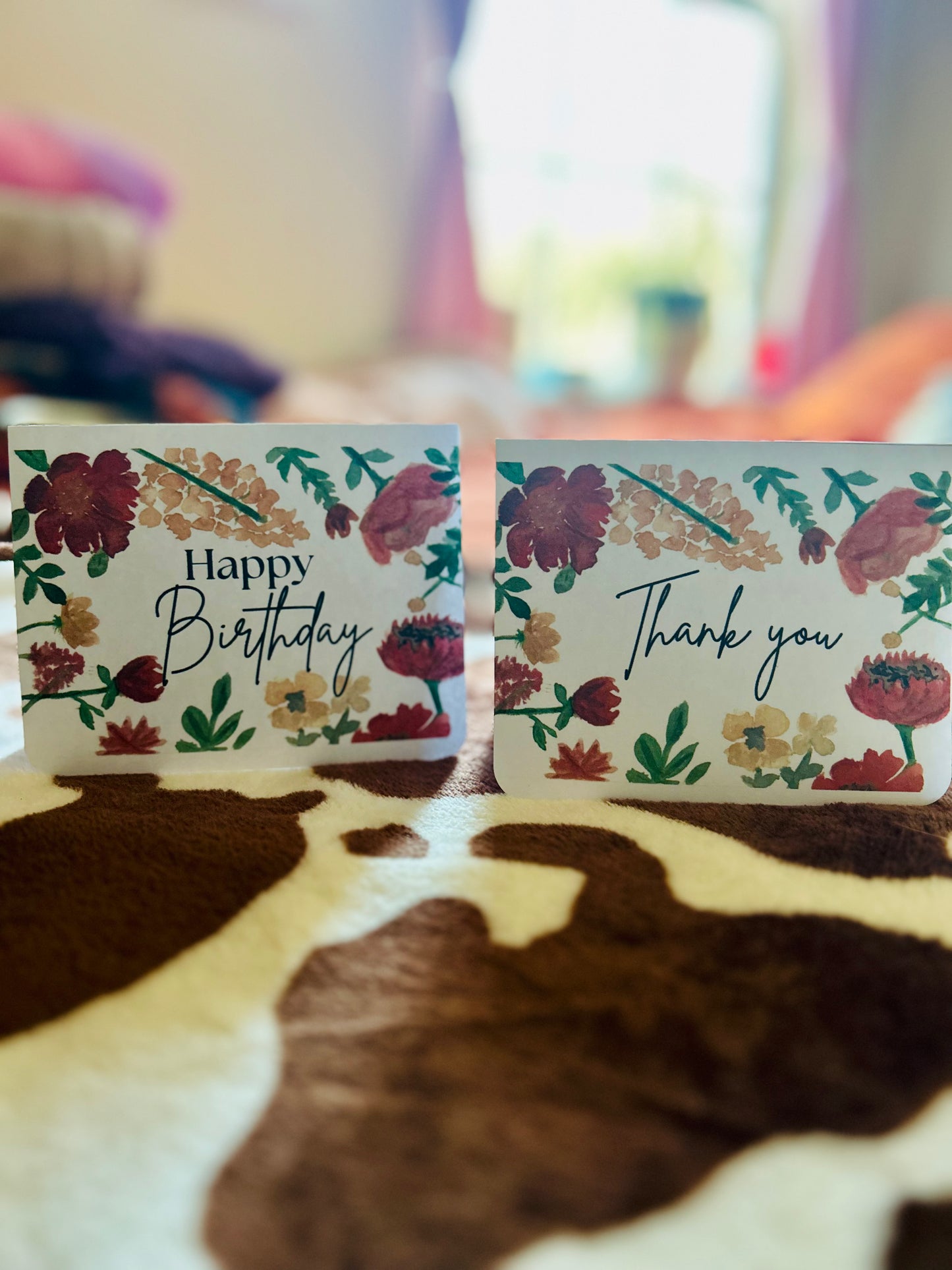 Floral greeting cards