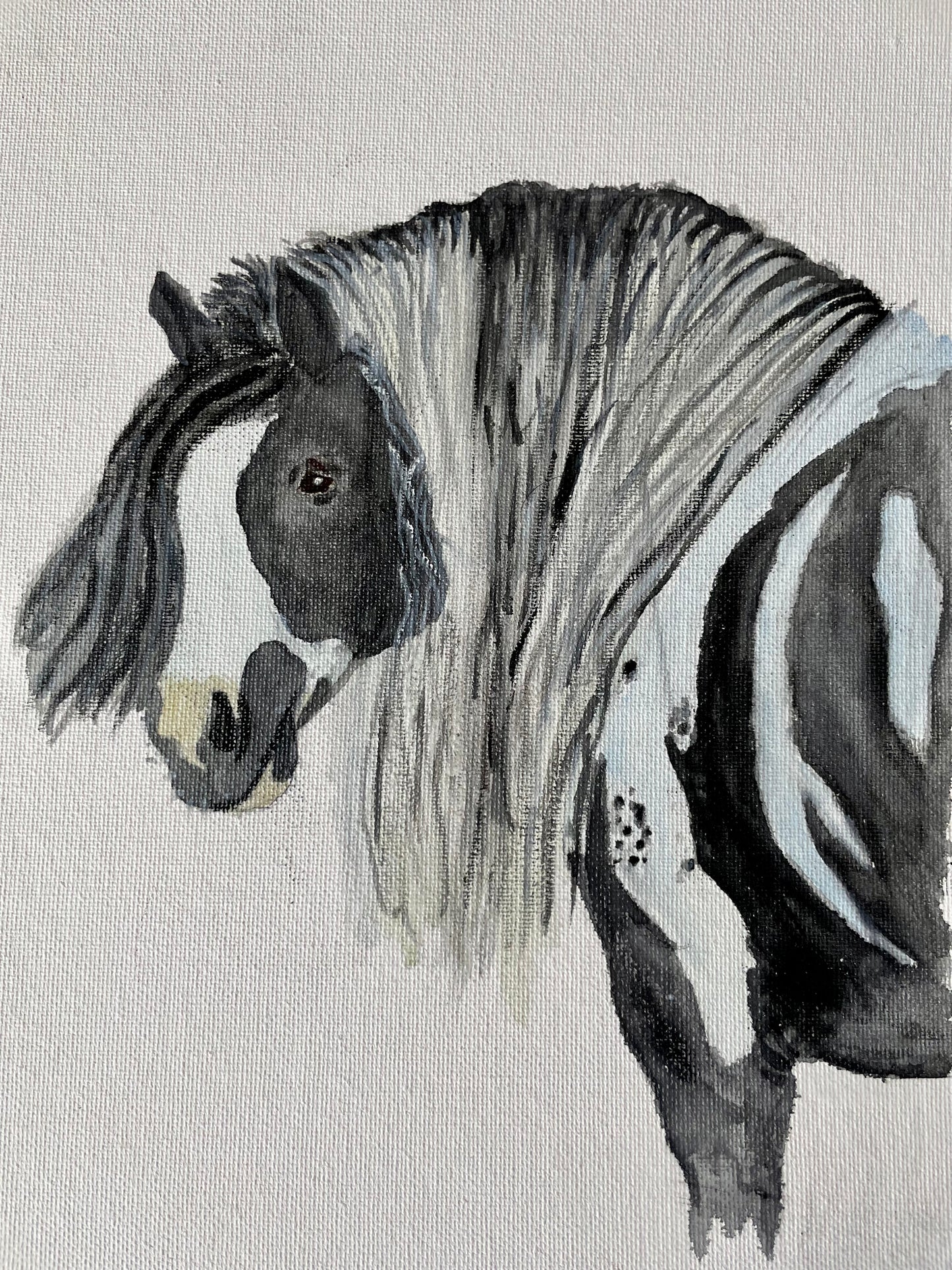 Gypsy vanner horse, painting