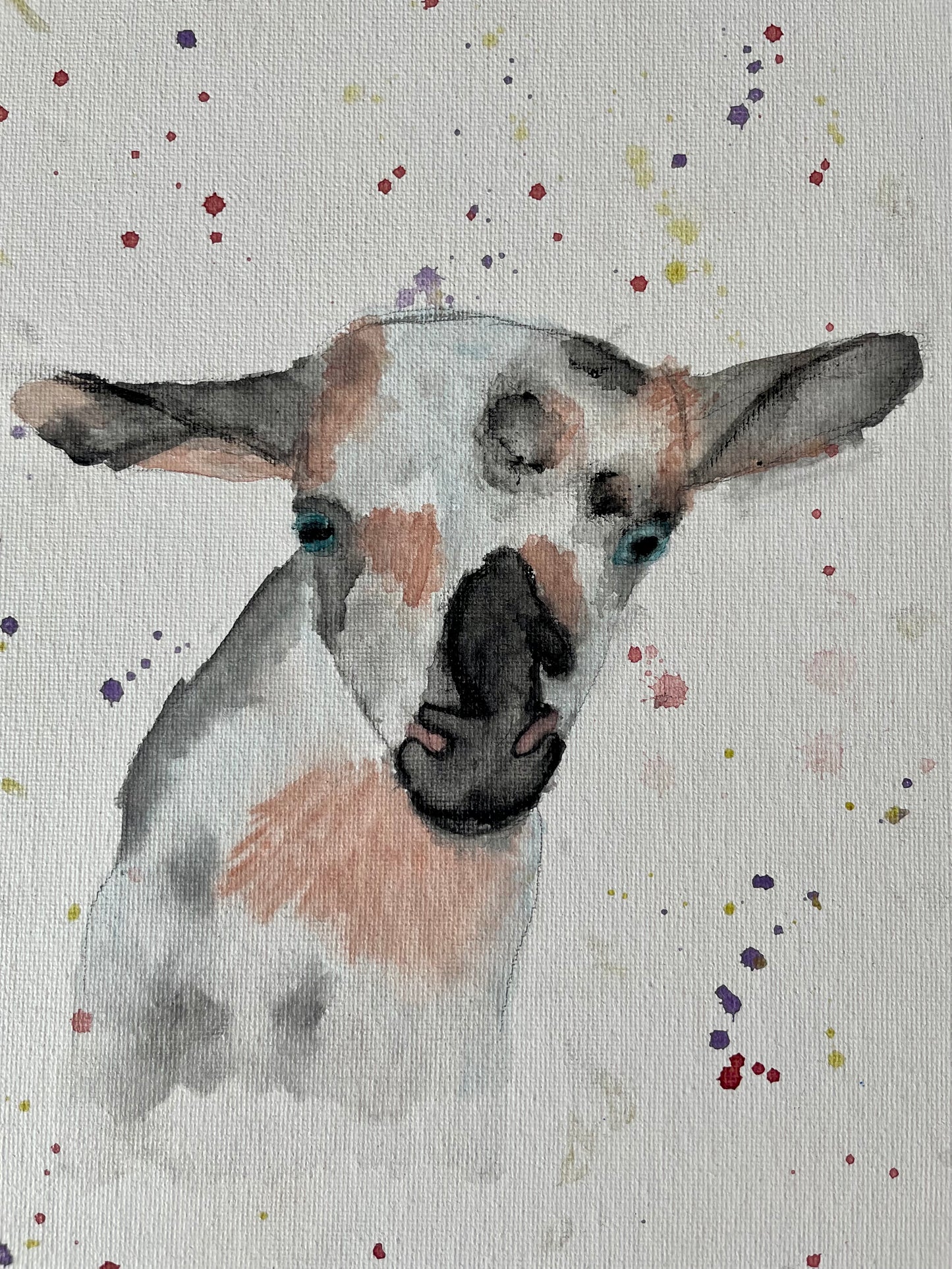 watercolor goat