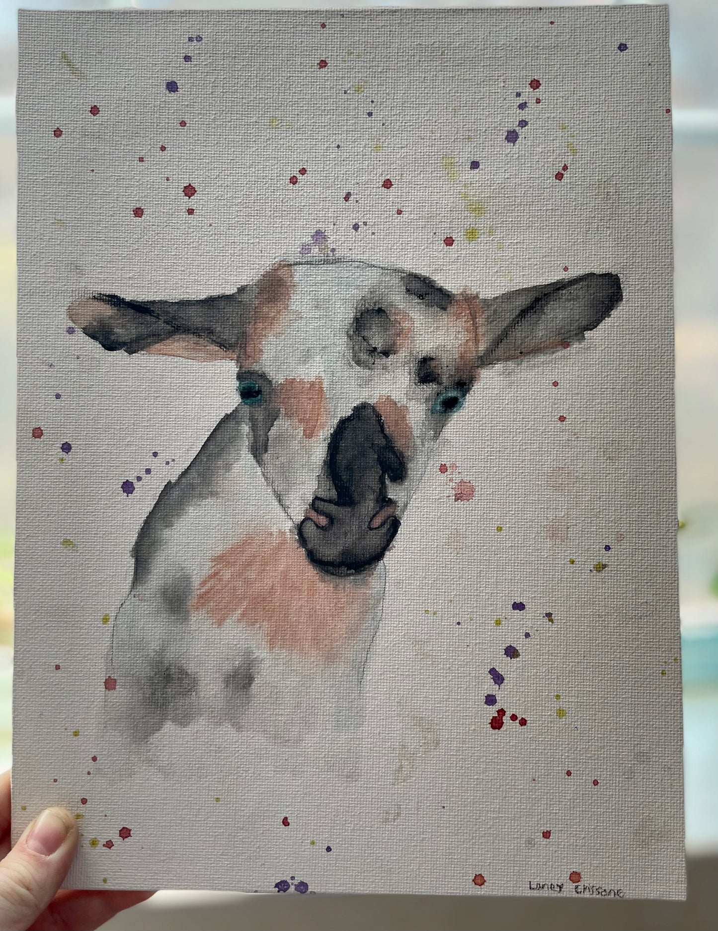 watercolor goat