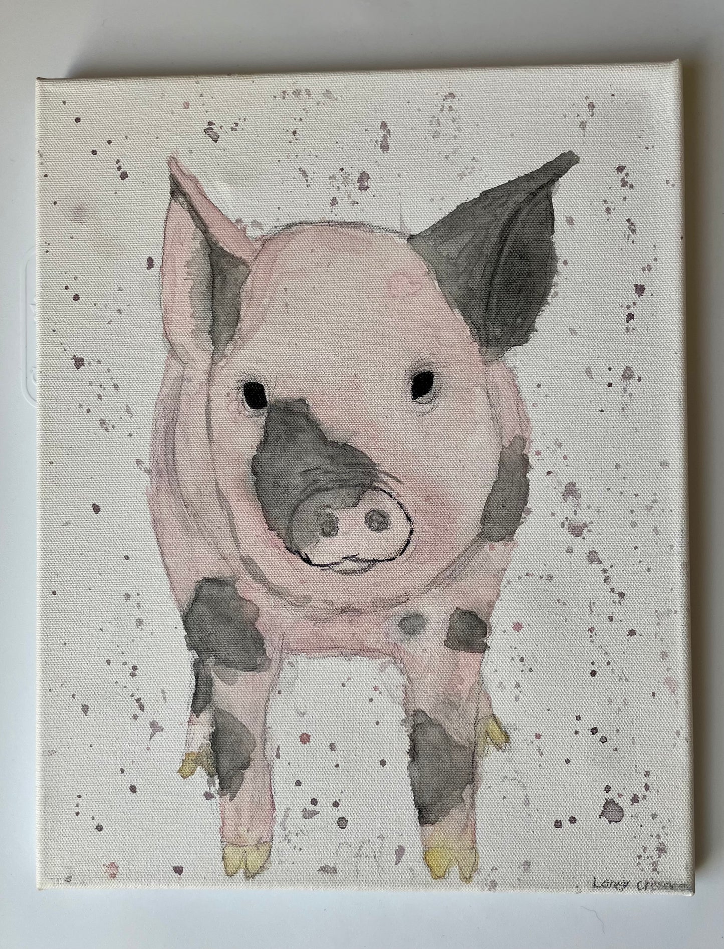 watercolor piglet