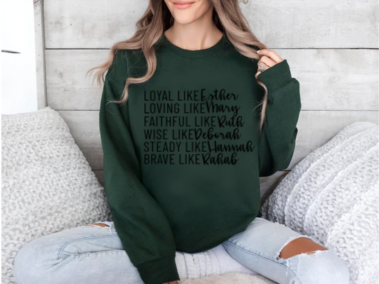 women of the Bible crewneck sweatshirt